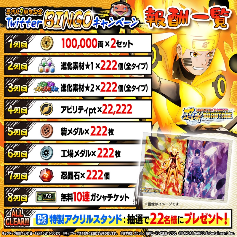 バンナム Naruto X Boruto 忍者borutage で ナルト 六道仙人モード とサスケ 輪廻写輪眼 が新登場 Gamebiz