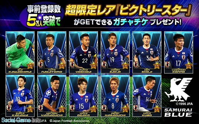 アクロディア サッカー日本代表18ヒーローズ を サッカー日本代表ヒーローズ に名称変更 Ios Android版を18年に配信予定 Gamebiz